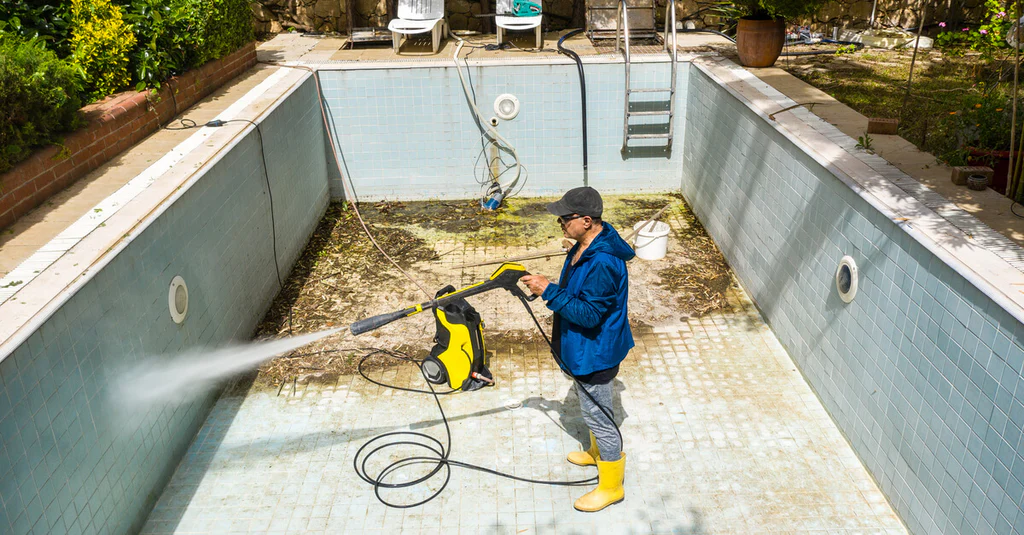 Pool surround cleaning