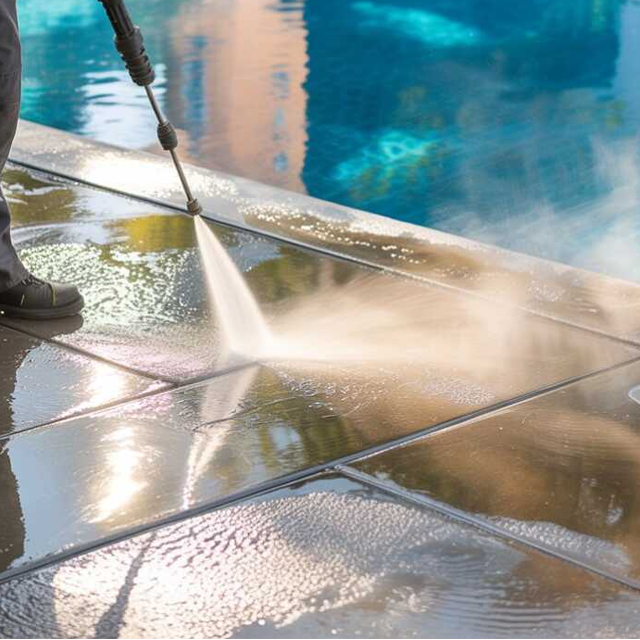 Pool Surrounds Pressure Cleaning